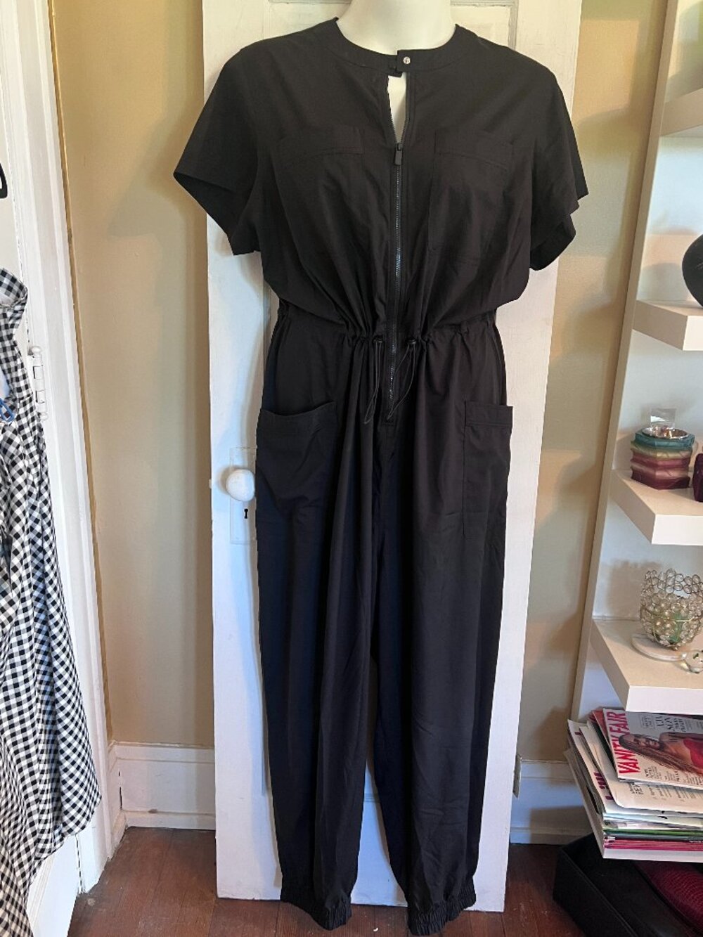 Old Navy Black StretchTech Utility Parachute Pants Jumpsuit 3X